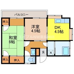 諏訪神社駅 徒歩8分 2階の物件間取画像